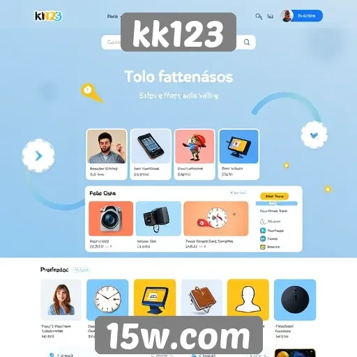 Interface do site kk123 busca facilitar navegação